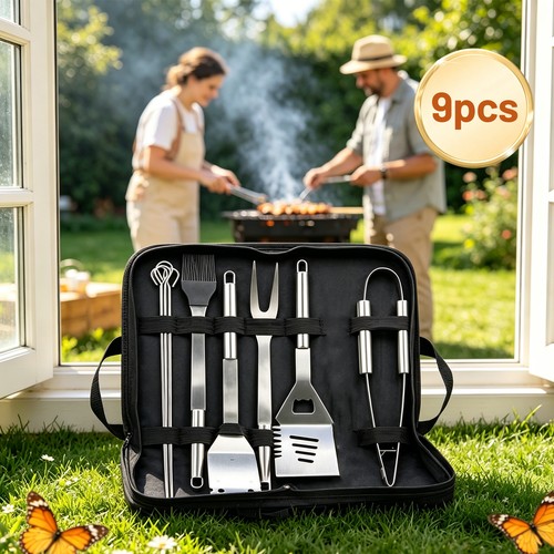 Bbq tools set pcs heavy - bbq,