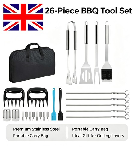 Bbq tool set - stainless, steel