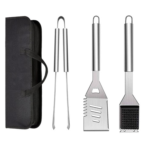 Piece bbq grill tool set - 3-piece,