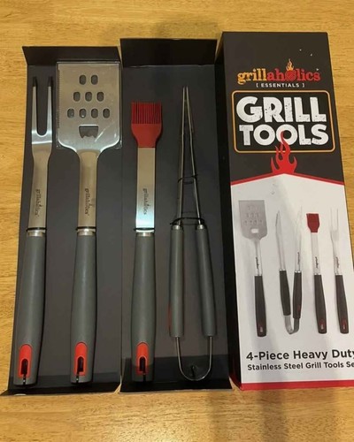 Bbq grill tool set kit - set,