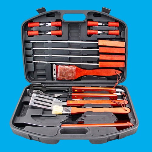 Piece bbq grill tool set - 17,