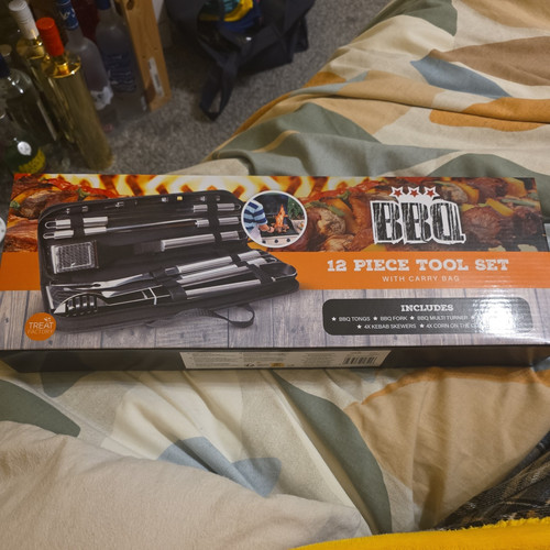 Piece bbq tool set with - tool,