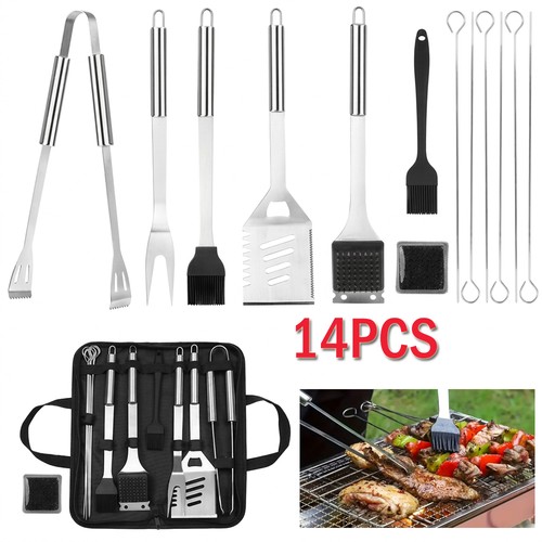 Bbq tool set 14pcs stainless - set,