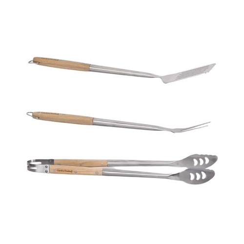 Barbecue tool set oak - oak, and