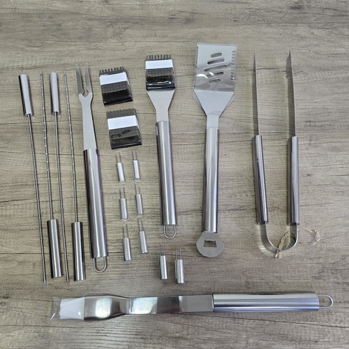 Bbq tool set stainless - bbq,